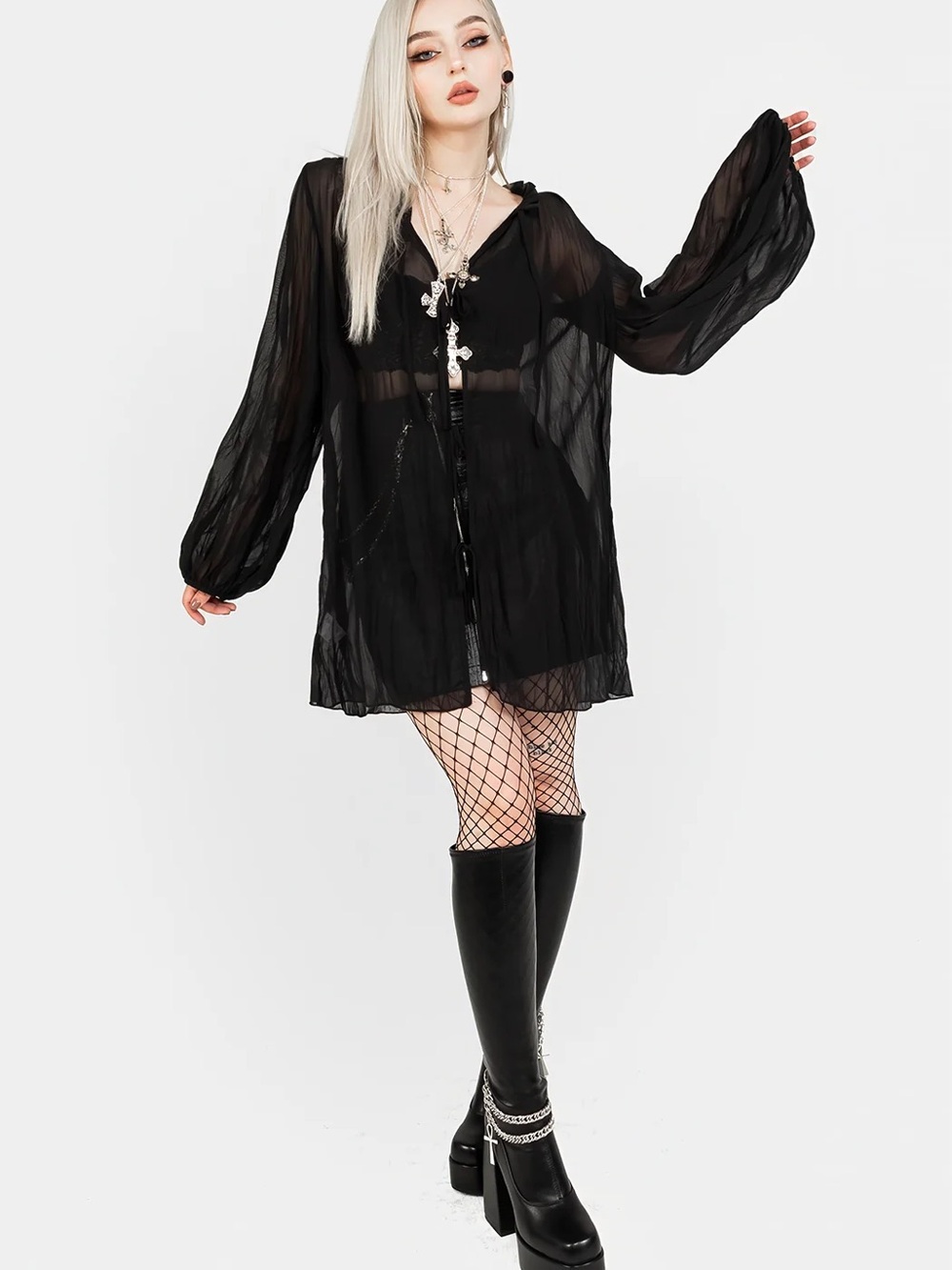 Disturbia Villain Textured Blouse NWT size 14